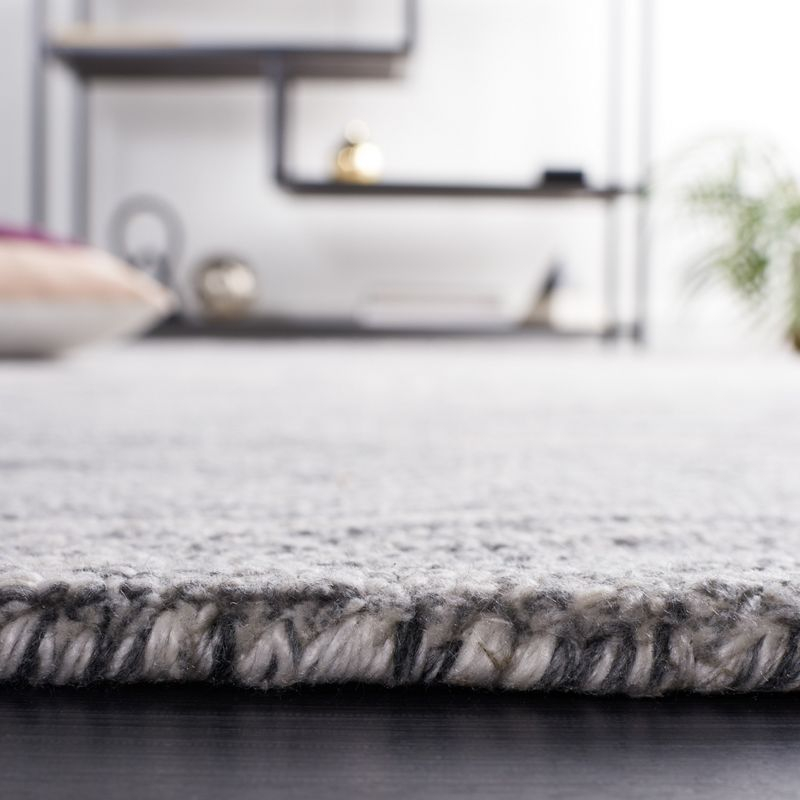 Abstract ABT148 Handmade Indoor Area Rug - Dark Gray/Black - 6'x6' - Safavieh