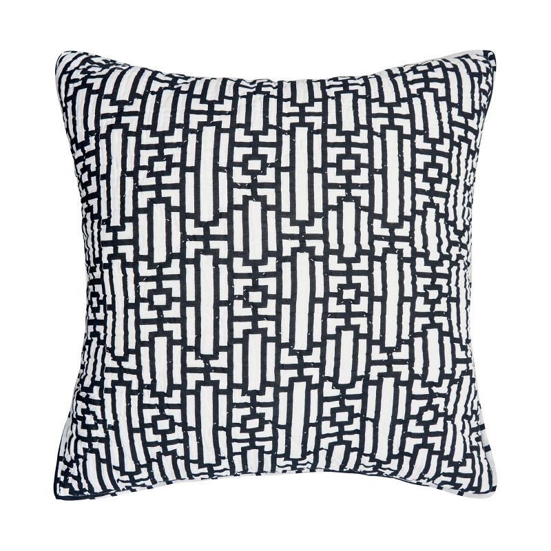 carol & frank 26" x 26" Naya Geometric Cotton Euro Sham - Machine Washable