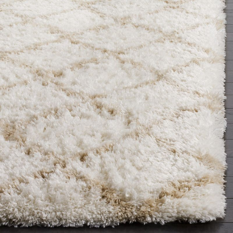 Indie Shag SGI322 Power Loomed Indoor Area Rug - Ivory/Light Beige - 6'7"x9'2" - Safavieh.