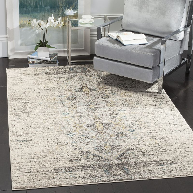 Monaco MNC209 Power Loomed Indoor Area Rug - Grey/Multi - 5'1"x7'7" - Safavieh.