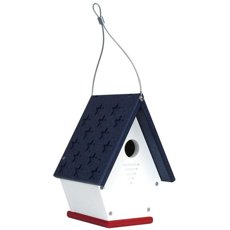 JCs Wildlife Recycled Poly Lumber Wren Chateau Birdhouse - Made in the USA - Perfect Garden and Backyard Birdhouse for Wrens, Chickadees, and