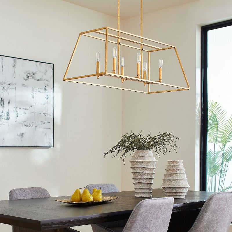 Quorum Lighting Gabriel 6-Light Gold Leaf Linear Pendant