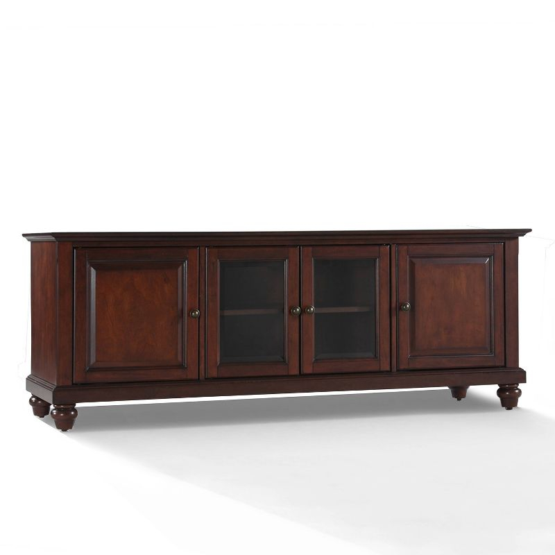Cambridge TV Stand for TVs up to 60" Dark Red - Crosley: Entertainment Center with Adjustable Shelves & Cable Management