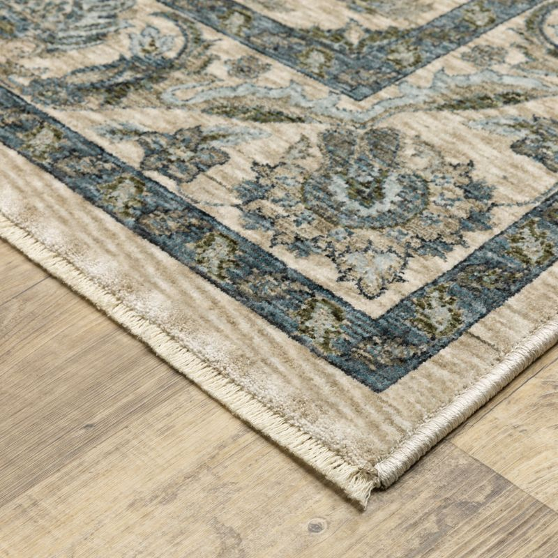 Oriental Weavers Aberdeen 070I1 Beige/ Blue Indoor Area Rug - 2' x 3'