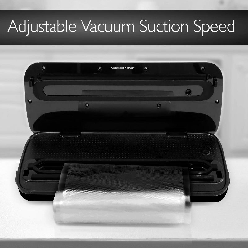 Automatic Vacuum Sealer for Food Storage with Stainless Steel Housing, Easy Operation, + Freshness Preservation