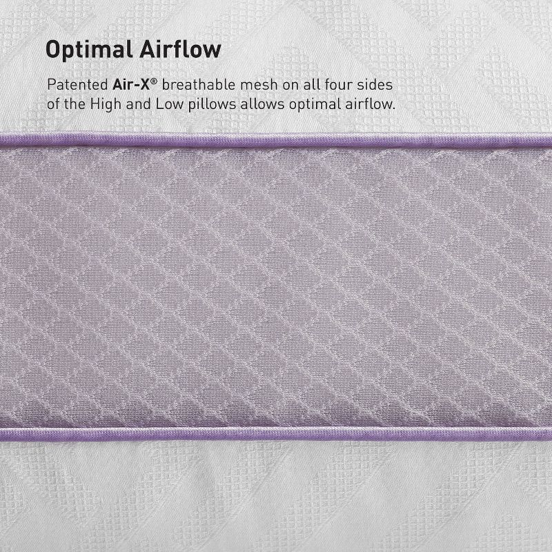 Bedgear Medium High Bed Pillow For Back and Stomach Sleepers Breathable Hypoallergenic Cover: 300 Thread Count, Cotton & Memory Foam