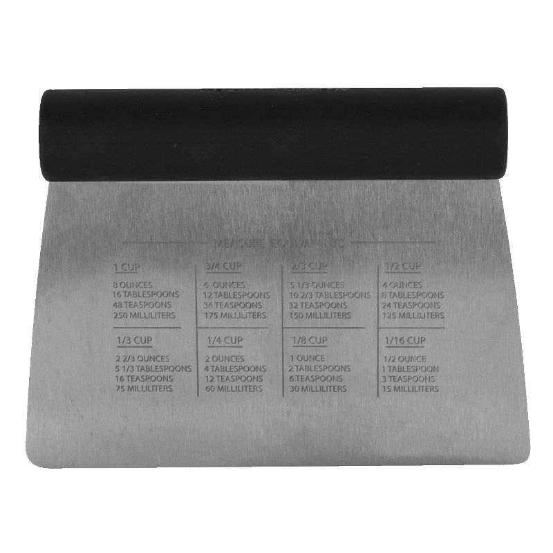 KitchenAid All Purpose Scraper: Black, Dishwasher-Safe, Rubberized Handles, Food & Pastry Scraper, Stainless Steel
