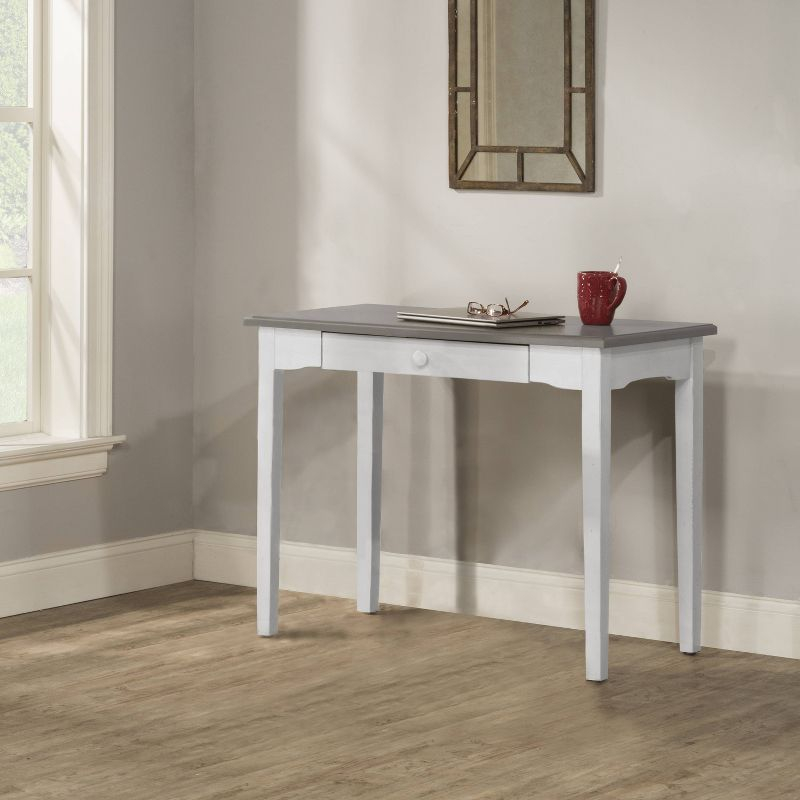 Hillsdale Furniture Clarion Wood Single Drawer Desk: Farmhouse Style, 75lb Capacity