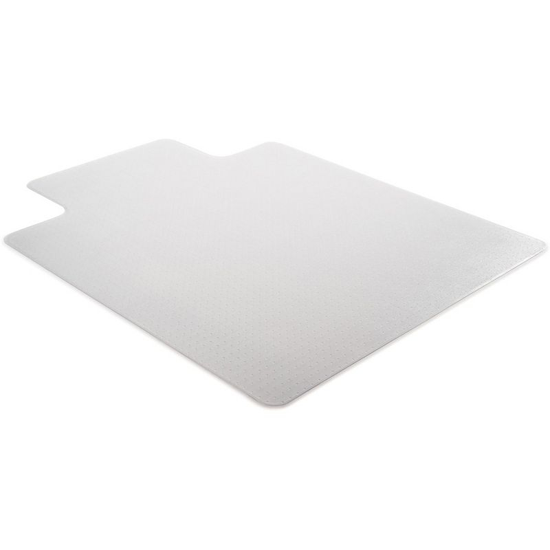 Lorell - Standard Lip Low-pile Chairmat - Carpeted Floor - Lip Size 10" - Vinyl - Clear - 48"