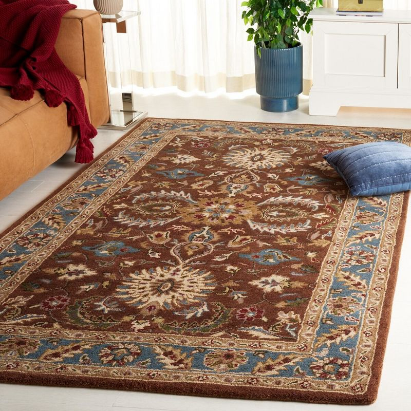 Heritage HG968 Handmade Area Rug - 9'x12' - Brown/Blue - Safavieh