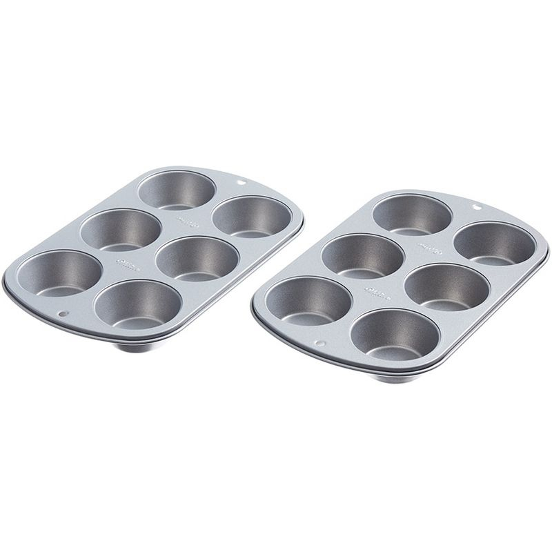 Wilton Set of 2 Recipe Right 6-Cup Muffin Pans