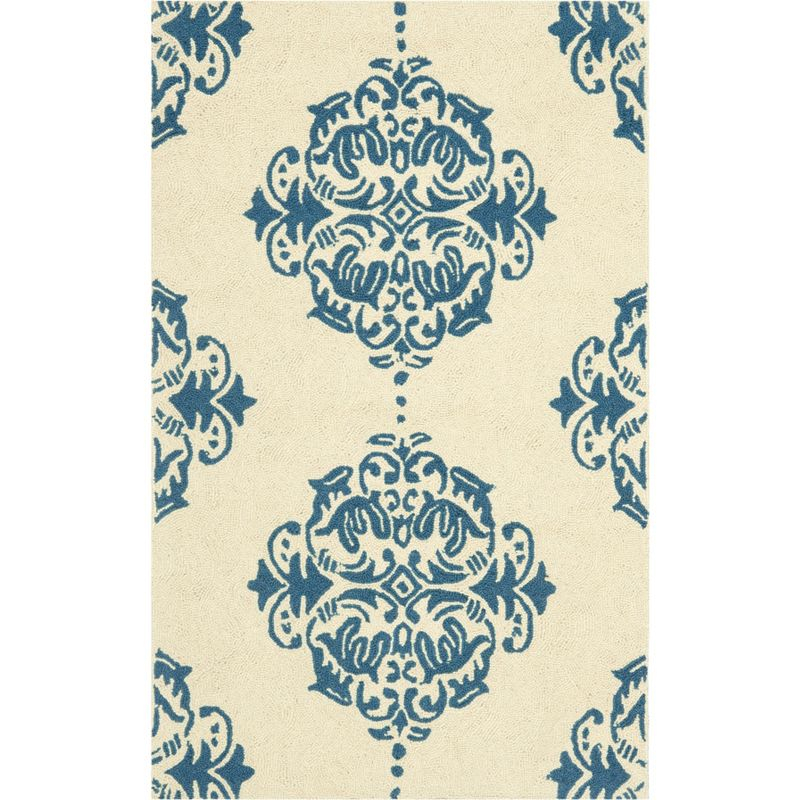 Chelsea HK145 Handmade Accent Rug - 2'6"x4' - Ivory/Blue - Safavieh