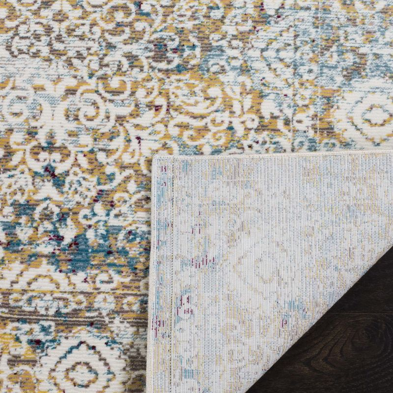 Aria ARA183 Power Loomed Area Rug - Yellow/Cream - 8'x10' - Safavieh.