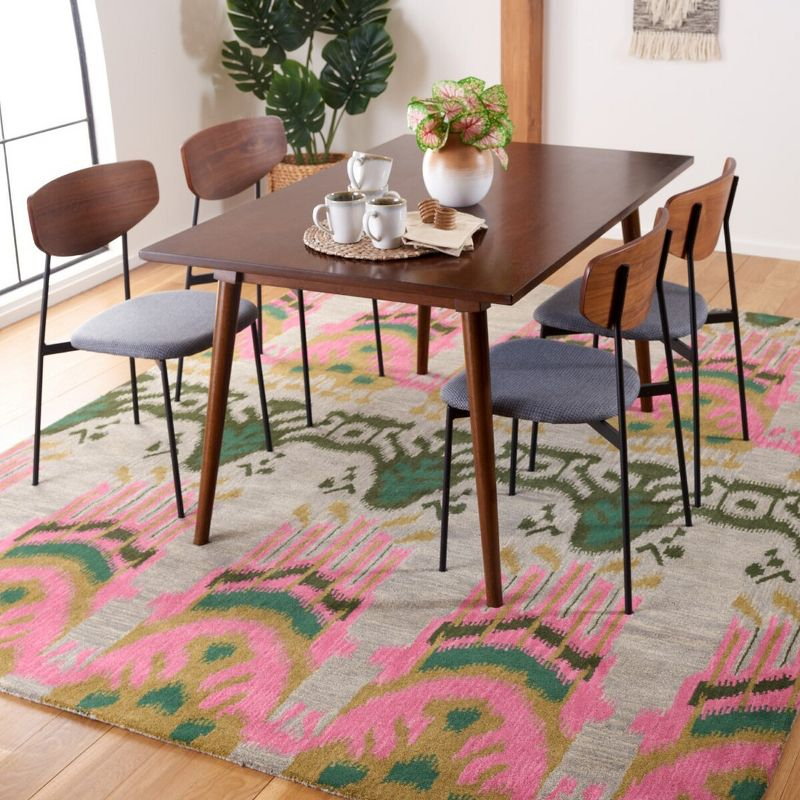 Ikat IKT464 Hand Tufted Area Rug - Beige/Yellow - 8'9"x11'9" - Safavieh.