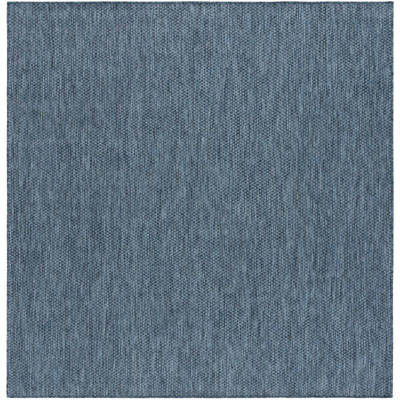 Beach House BHS260 Machine Made Loomed Area Rug - Navy - 6'-7" X 6'-7"  Square - Safavieh