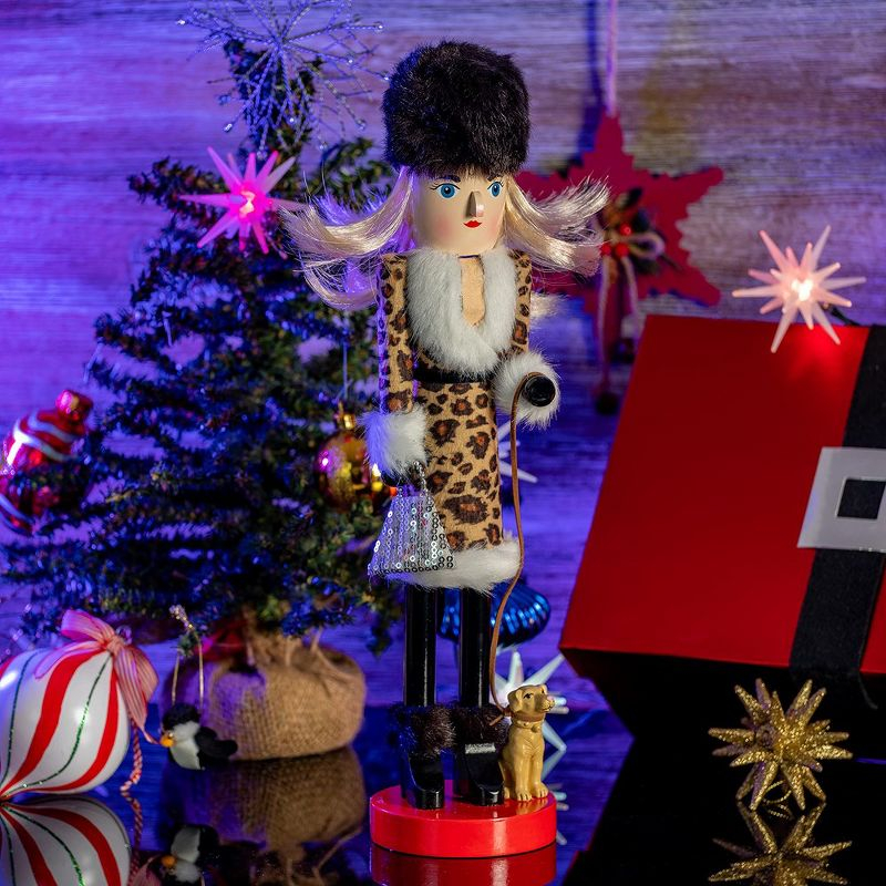 Ornativity Shopping Lady Christmas Wooden Nutcracker - 15 in