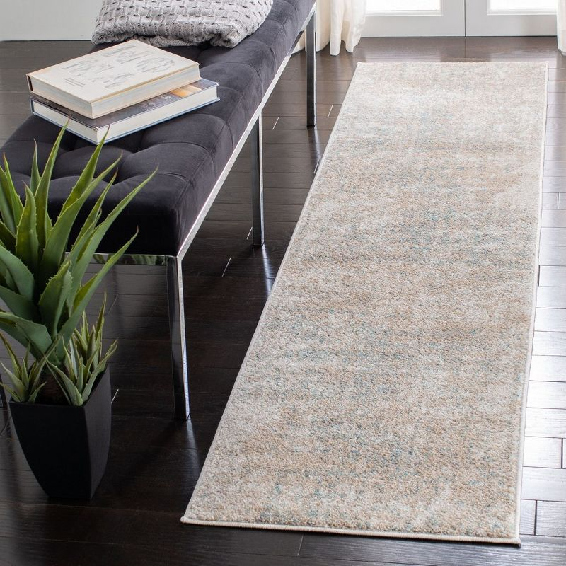 Adirondack ADR207 Machine Made Indoor Runner - Beige/Slate - 2'-6"x12' - Safavieh