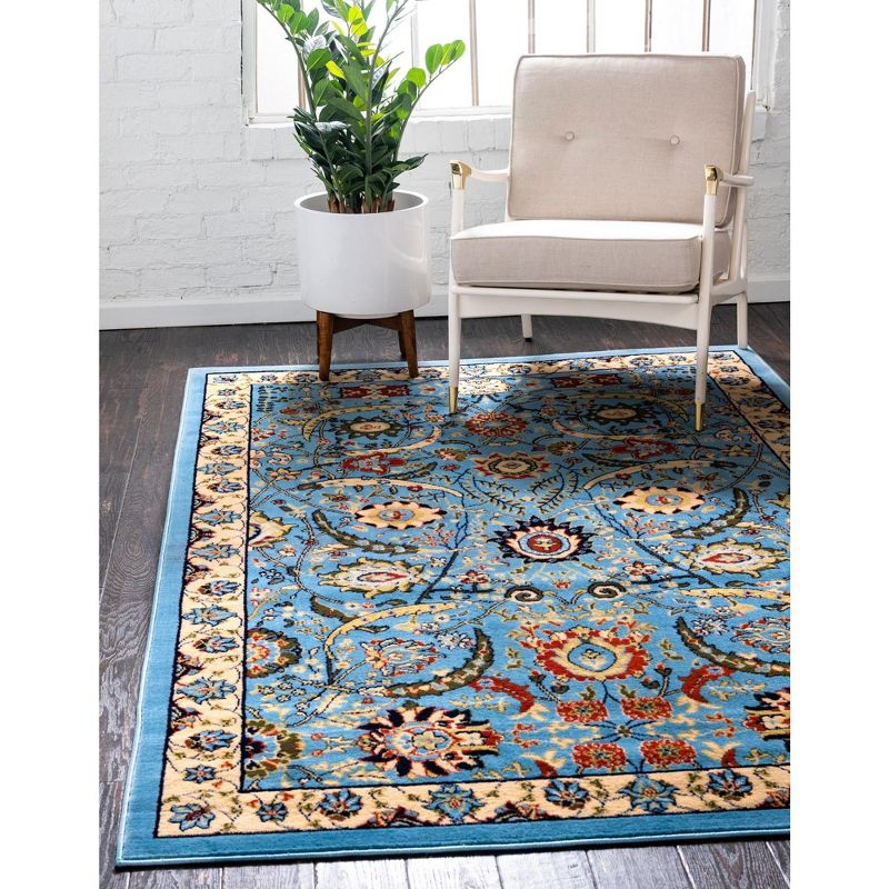 Unique Loom 5' 3 x 8' 0 Blue Espahan Cape Cod Area Rug