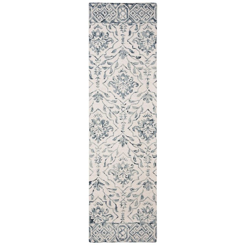 Dip Dye DDY901 Hand Tufted Indoor Runner - Blue/Ivory - 2'3"x22' - Safavieh