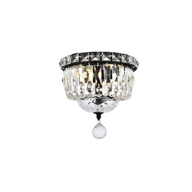 Elegant Lighting Tranquil 8 inch black flush mount