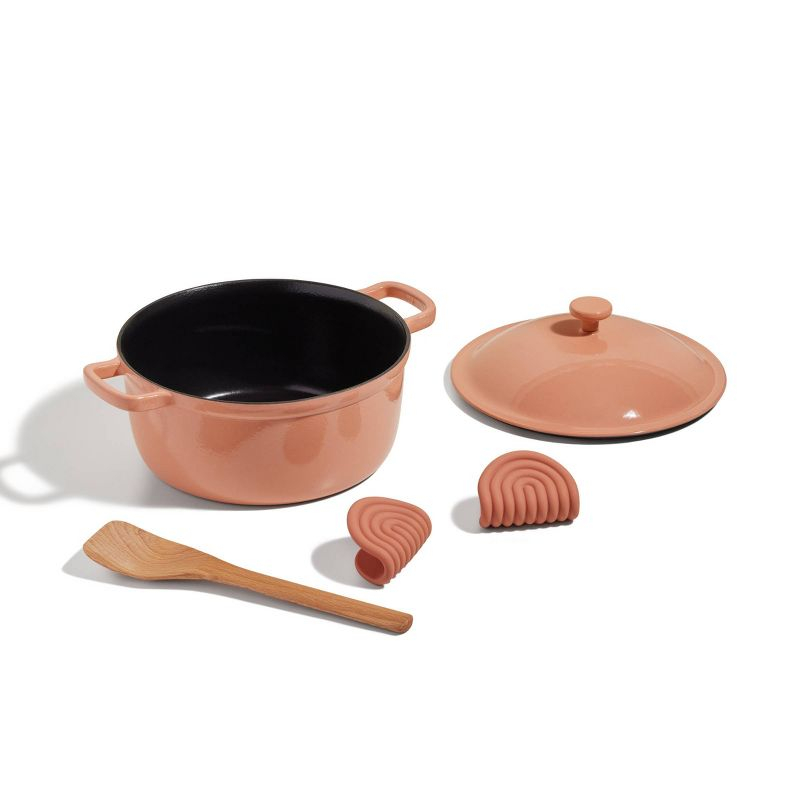 Our Place 5.5qt 10.5" Cast Iron Perfect Pot - Spice: Cookware, Enamel, Hand Wash, Non-Induction, Gas, Electric Compatible