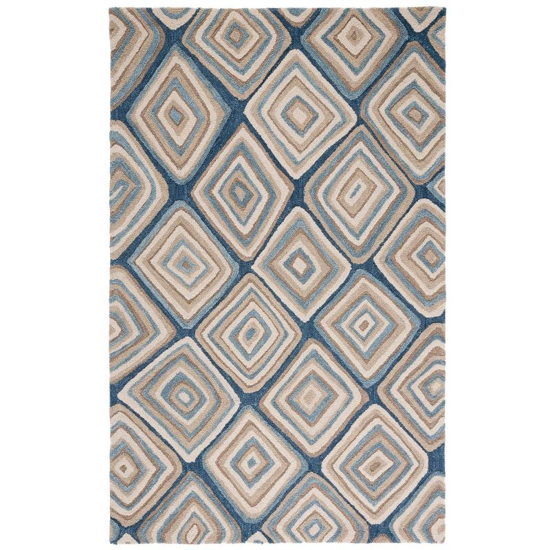Aspen APN350 Hand Tufted Indoor Area Rug - Blue/Beige - 8'x10' - Safavieh