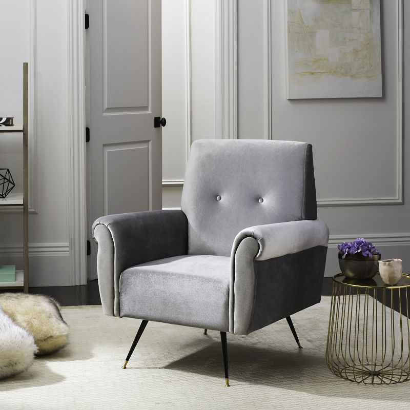 Mira Accent Chair - FOX6285 - Light Grey - Safavieh