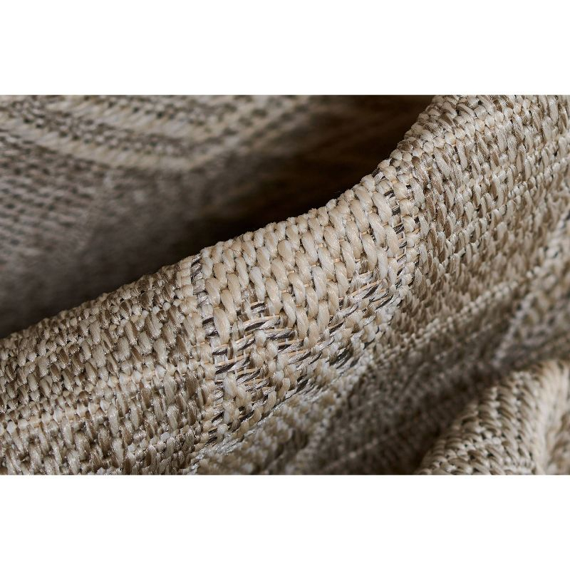 Momeni 5'3"x7' Hampton Jaxon Machine Loomed Indoor/Outdoor Area Rug Gray: Geometric Rectangle, Low Pile Polypropylene