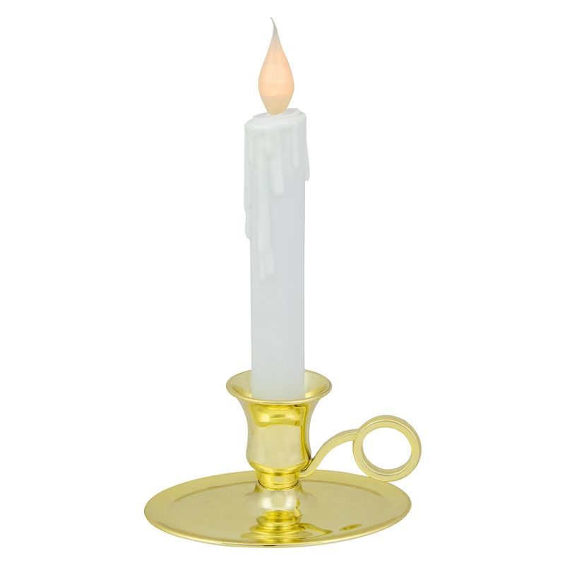 Northlight LED Lighted Window Candle with Oval Handle Base - 8"