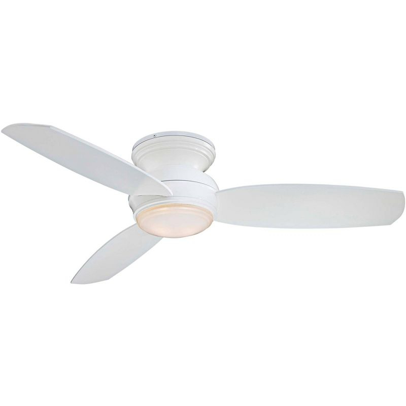 44" Minka Aire Vintage Hugger Outdoor Ceiling Fan with LED Light White Wet Rated for Patio Exterior House Porch Gazebo Garage Barn