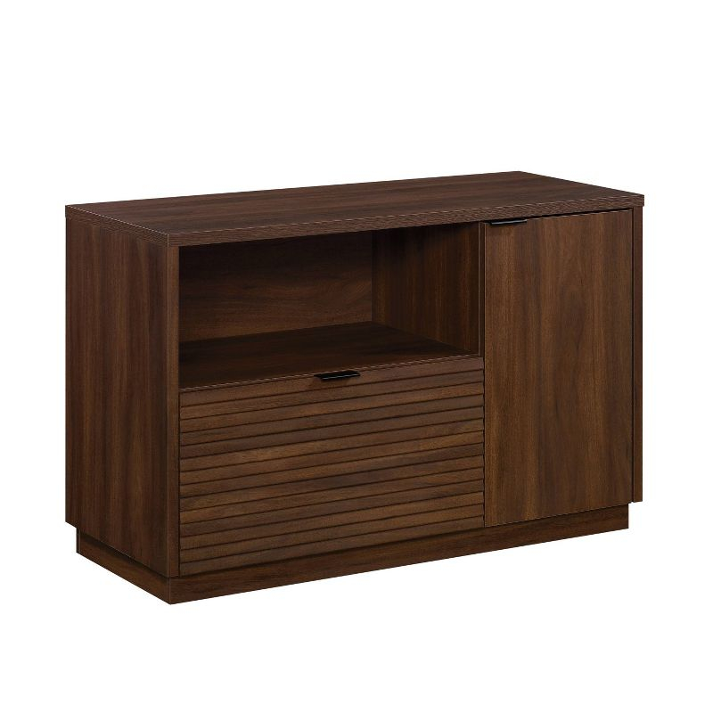 Palo Alto Small Office Credenza Spiced Mahogany - Sauder: Heat & Scratch Resistant, File Storage