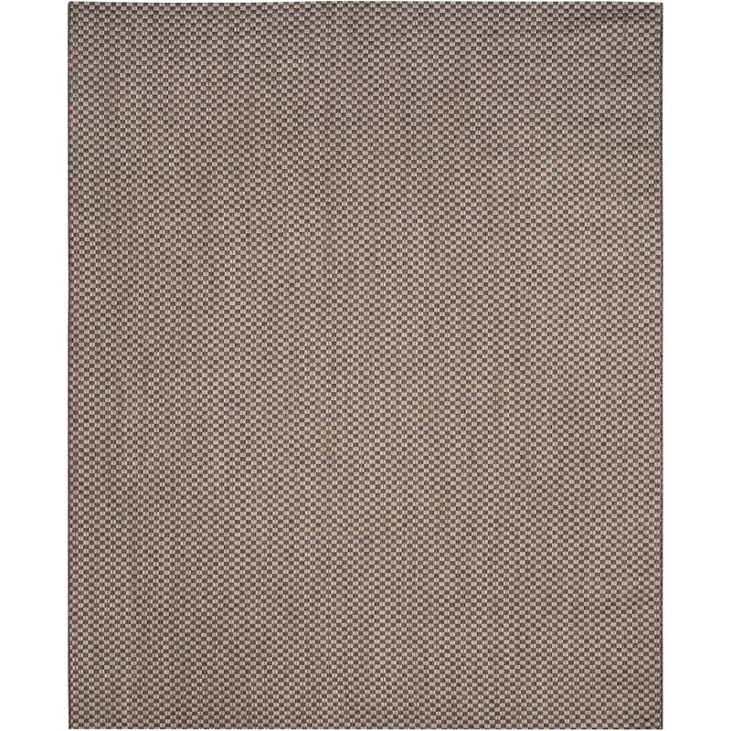 Courtyard CY8653 Power Loomed Indoor and Outdoor Area Rug - Light Brown/Light Grey - 8'x11' - Safavieh