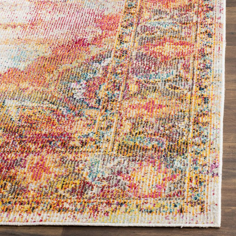 Crystal CRS508 Power Loomed Area Rug - Cream/Rose - 4'x6' - Safavieh.