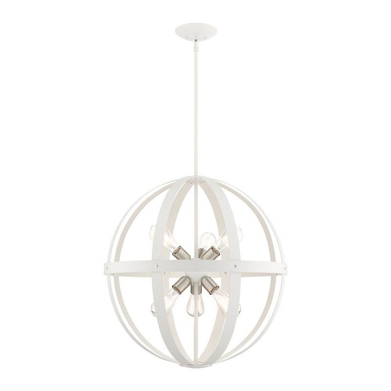 Livex Lighting Stoneridge 6 - Light Pendant in  Textured White