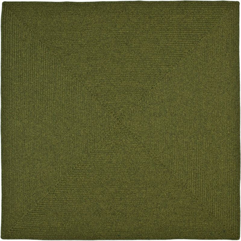 Braided BRD315 Hand Woven Area Rug - Green - 6'x6' - Safavieh.
