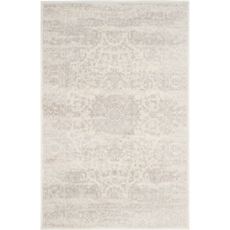 Carnegie CNG631 Power Loomed Area Rug - Cream/Light Grey - 3'x5' - Safavieh.