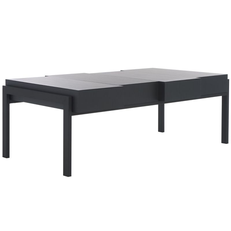 Alexander Coffee Table - Black Stripe/Black - Safavieh