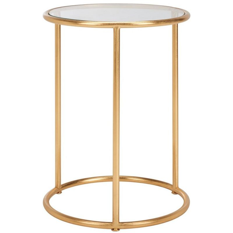 Shay Accent Table - FOX2523B - Gold/Clear - Safavieh Couture