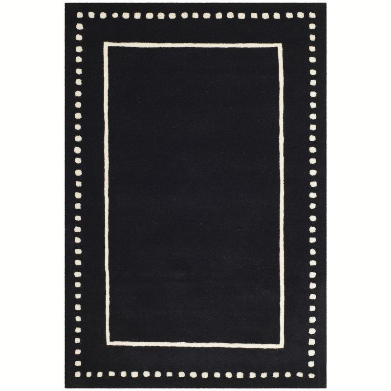 Bella BEL151 Hand Tufted Area Rug - Black/Ivory - 3'x5' - Safavieh..