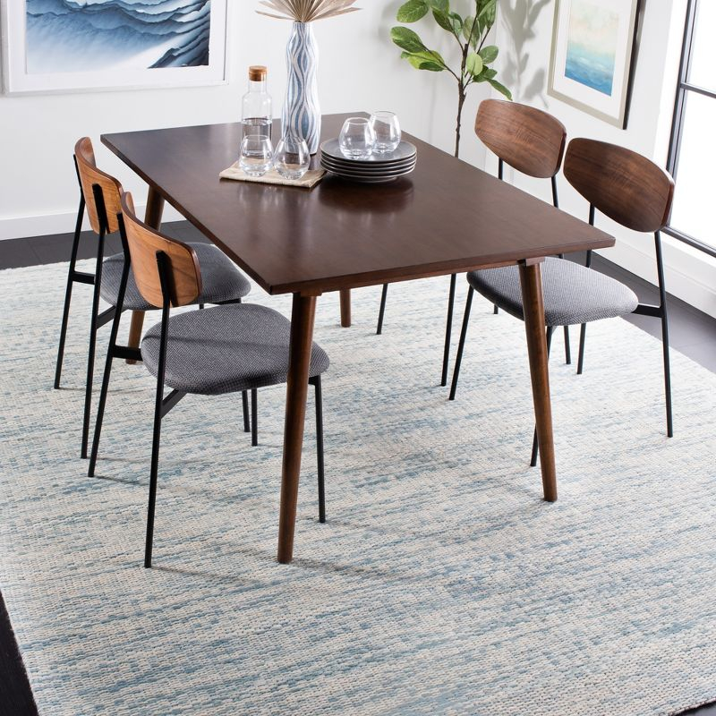 Marbella MRB311 Hand Woven Indoor Area Rug - Blue/Ivory - 6'x6' - Safavieh