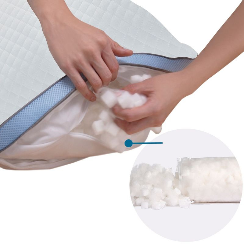 Luxury Queen Size Pillow - Adjustable Loft Memory Foam - Soft Down Alternative - Cooling Hotel Pillows for Back, Stomach or Side Sleepers