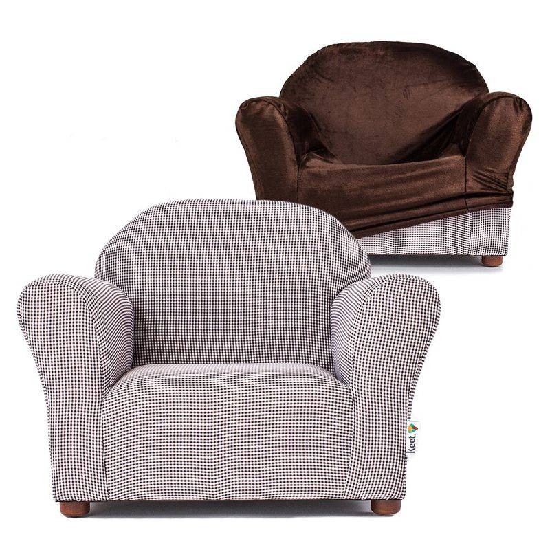 Keet Keet Roundy Kid's Chair + Cover Combo Set Brown