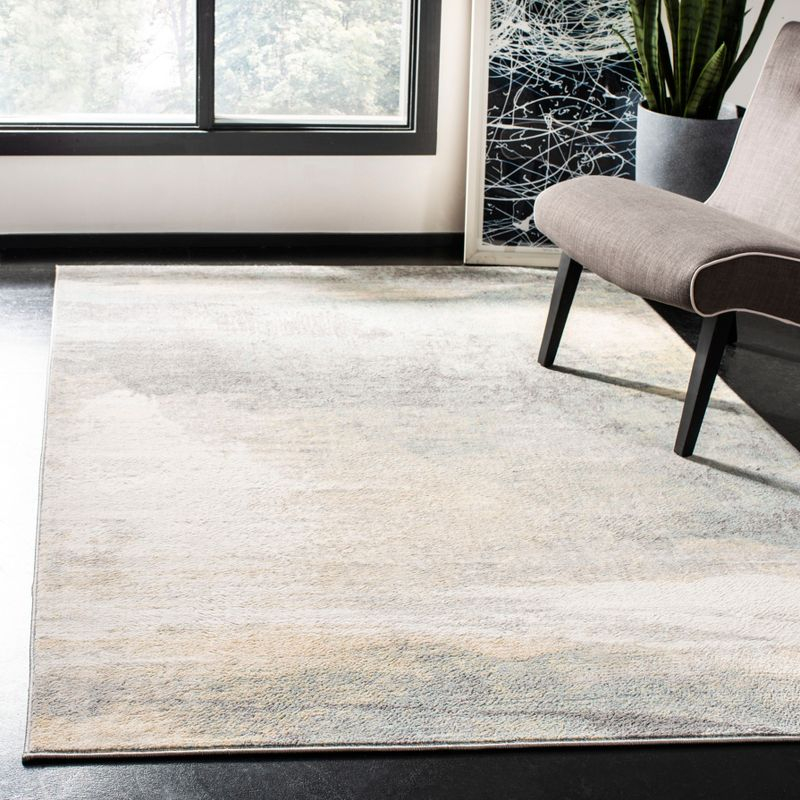 Jasper JSP114 Power Loomed Area Rug - Grey/Gold - 4'x6' - Safavieh.