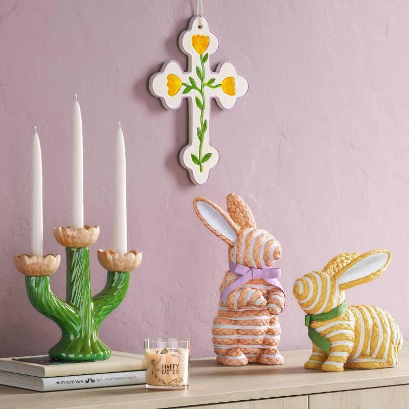 Woven Easter Bunny Pink and White - Threshold™