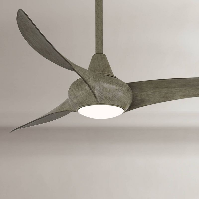 44" Minka Aire Light Wave Modern Driftwood LED Ceiling Fan with Remote