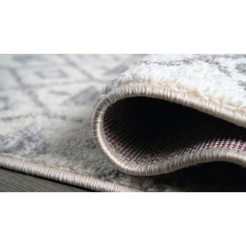 5'x8' Izil Moroccan Beni Souk Area Rug, Cream/Gray - JONATHAN Y