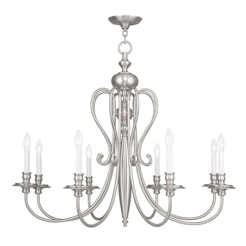 Livex Lighting Caldwell 8 - Light Chandelier in  Brushed Nickel