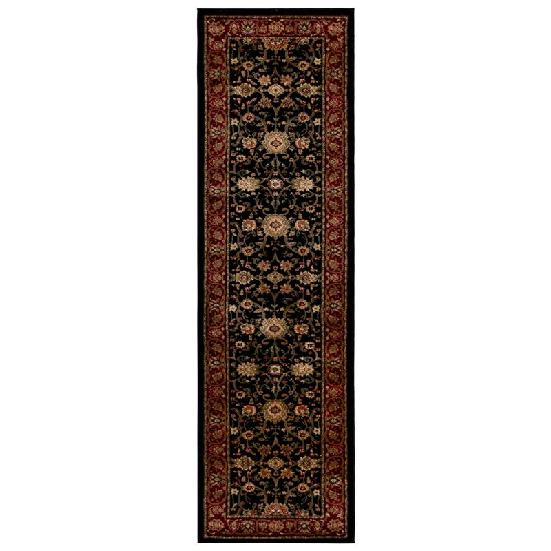 Lyndhurst LNH212 Power Loomed Runner Rug - Black/Red - 2'3"x22' - Safavieh