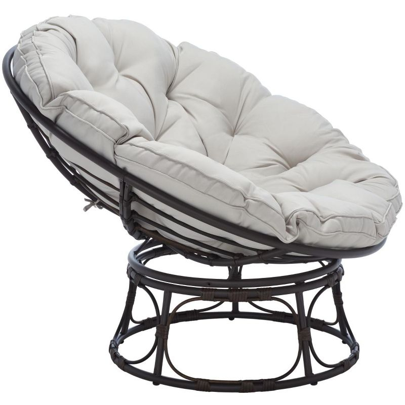 Kiraya Papasan Chair Indoor/Outdoor - PAT9041 - Brown/Grey - Safavieh