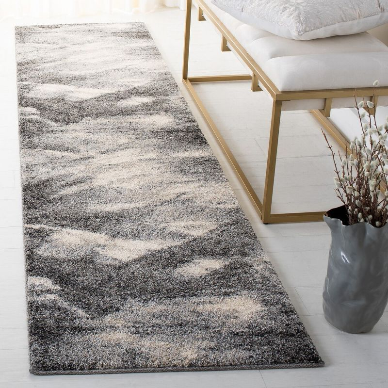 Retro RET2891 Power Loomed Indoor Runner Rug - Grey/Ivory - 2'3"x11' - Safavieh.
